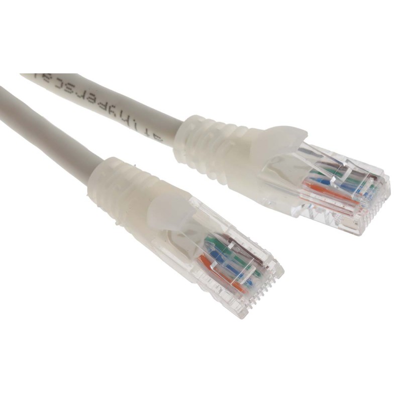 1 pcs - RS PRO Cat5e Male RJ45 to Male RJ45 Ethernet Cable, U/UTP, White PVC Sheath, 1m