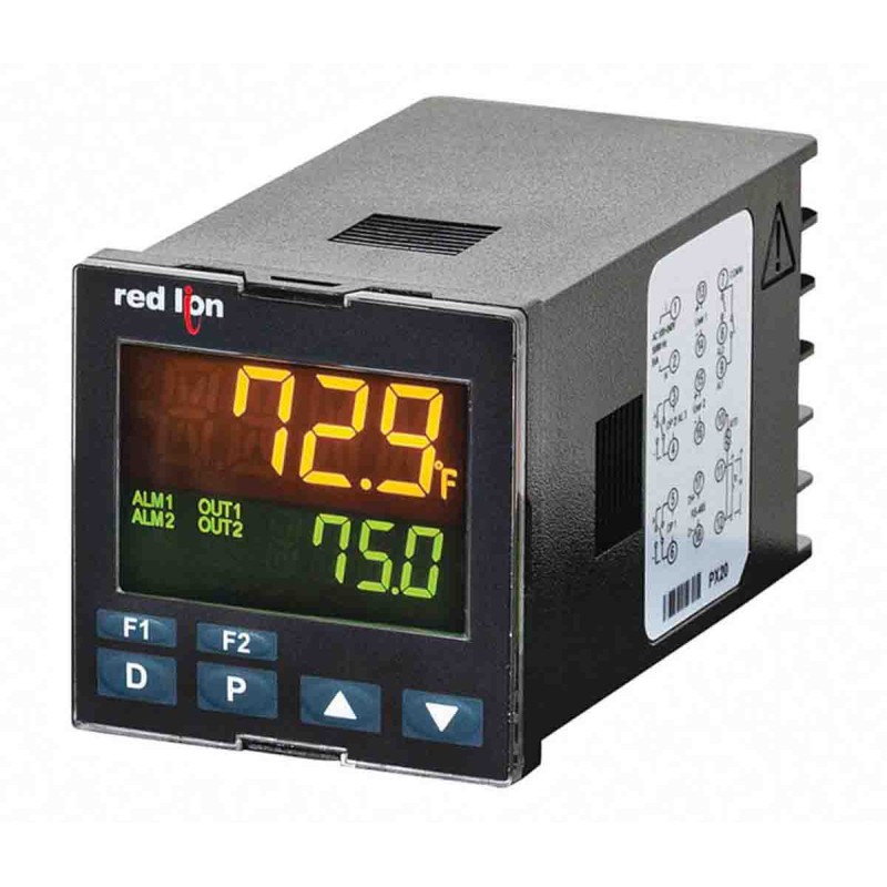 1 pcs - Red Lion PXU Panel Mount PID Temperature Controller, 48 x 48mm 2 Input, 2 Output 4-20 mA, Relay, 100 - 240 V ac