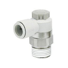 1 pcs - SMC AS Series Threaded Speed Controller, R 1/8 Inlet Port x 6mm Tube Outlet Port