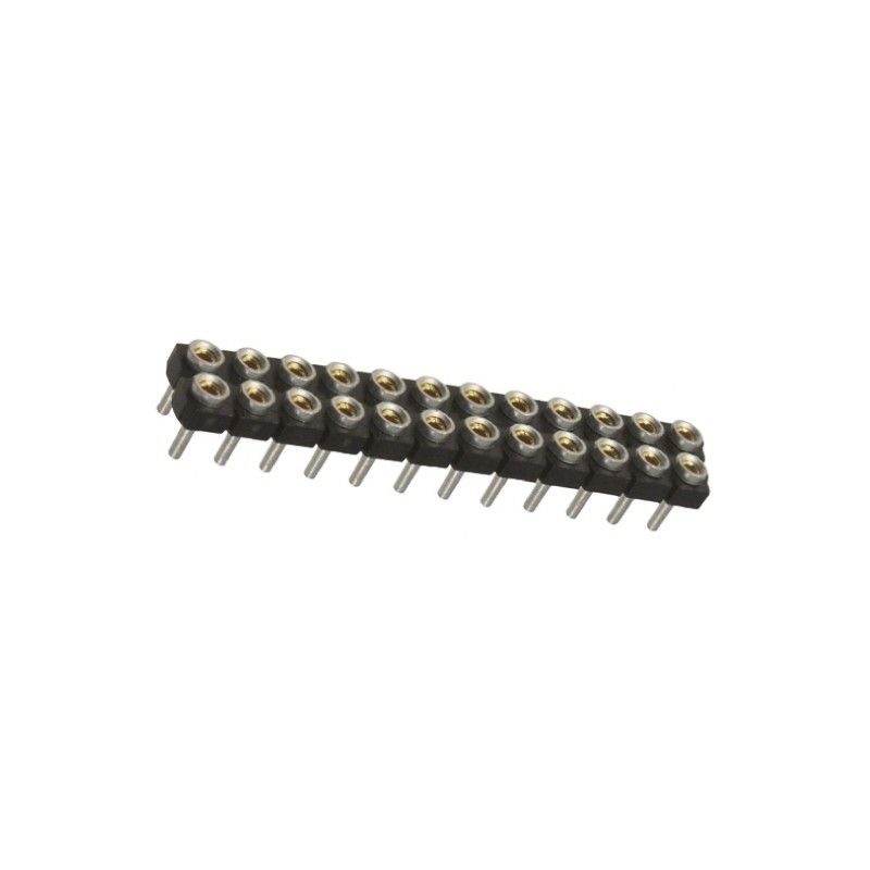 1 pcs - Samtec SDL Series Straight Through Hole Mount PCB Socket, 24-Contact, 2-Row, 2.54mm Pitch, Through Hole Termination
