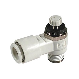 1 pcs - SMC AS Series Threaded Speed Controller, R 1/8 Inlet Port x 4mm Tube Outlet Port