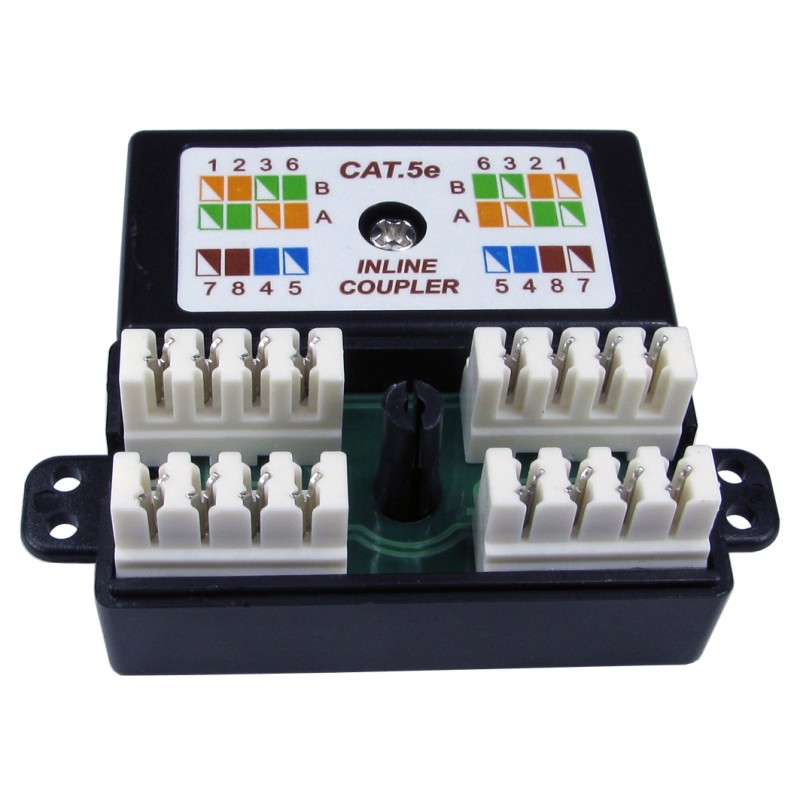 1 pcs - RS PRO Single-Port RJ45 Female Punch Down Coupler, Cat5e, Unshielded