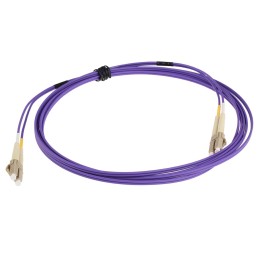 1 pcs - RS PRO LC to LC Duplex Multi Mode OM3 Fibre Optic Cable, 50/125μm, Purple, 3m