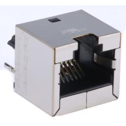 1 pcs - Bel-Stewart SS-60300 Series Female RJ45 Connector, Through Hole, Cat6a