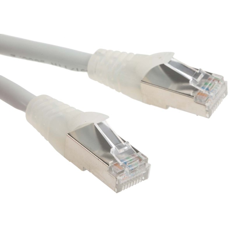 1 pcs - RS PRO Cat6a Male RJ45 to Male RJ45 Ethernet Cable, S/FTP, Grey LSZH Sheath, 1m