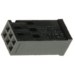 10 pcs - TE Connectivity, AMPMODU Female Connector Housing, 2.54mm Pitch, 6 Way, 2 Row