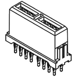 1 pcs - Molex EXTreme PowerMass Series Straight Through Hole Mount PCB Socket, 1-Contact, Press-In Termination