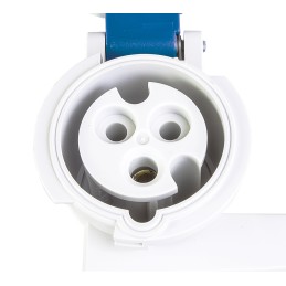 1 pcs - MENNEKES Right Angle Switchable IP67 Industrial Interlock Socket 2P+E, Earthing Position 6h, 16A, 230 V