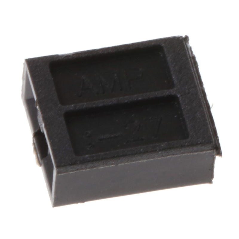 50 pcs - TE Connectivity, AMPMODU NOVO Shunt Female Straight Black Open Top 2 Way 1 Row 2.54mm Pitch