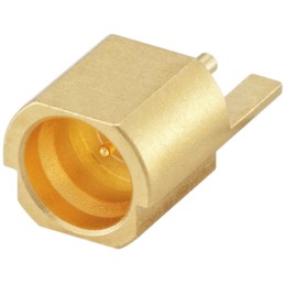 1 pcs - Rosenberger, Plug PCB Mount SMP Connector, 50Ω, Solder Termination, Right Angle Body