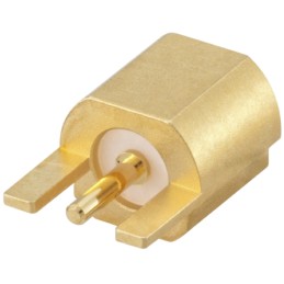 1 pcs - Rosenberger, Plug PCB Mount SMP Connector, 50Ω, Solder Termination, Right Angle Body