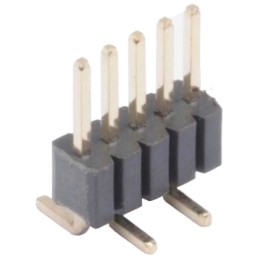 5 pcs - HARWIN Archer M52 Series Straight Surface Mount Pin Header, 5 Contact(s), 1.27mm Pitch, 1 Row(s), Unshrouded