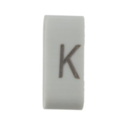 1 Bag of 100 - HellermannTyton HODS85 Slide On Cable Markers, Black on White, Pre-printed 'K', 1.8 - 6.3mm Cable