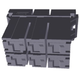 1 pcs - TE Connectivity, Dynamic 5000 Female Connector Housing, 10.16mm Pitch, 4 Way, 2 Row