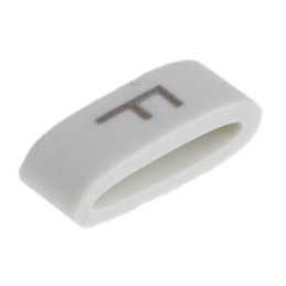 1 Bag of 100 - HellermannTyton HODS85 Slide On Cable Markers, Black on White, Pre-printed 'F', 1.8 - 6.3mm Cable