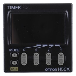 1 pcs - Omron H5CX Series Panel Mount Timer Relay, 100 - 240V ac, 1-Contact, 0.001 s - 9999h