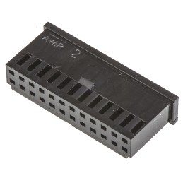 10 pcs - TE Connectivity, AMPMODU MOD II Female Connector Housing, 2.54mm Pitch, 24 Way, 2 Row