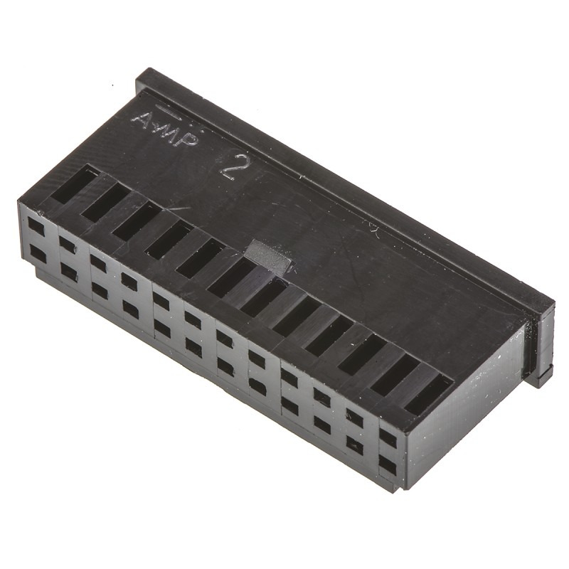 10 pcs - TE Connectivity, AMPMODU MOD II Female Connector Housing, 2.54mm Pitch, 24 Way, 2 Row