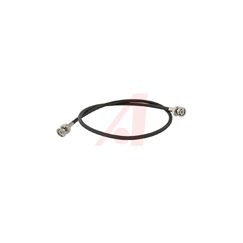 1 pcs - Mueller Electric Male BNC to Male BNC Coaxial Cable, 0.3m, RG58C/U Coaxial, Terminated