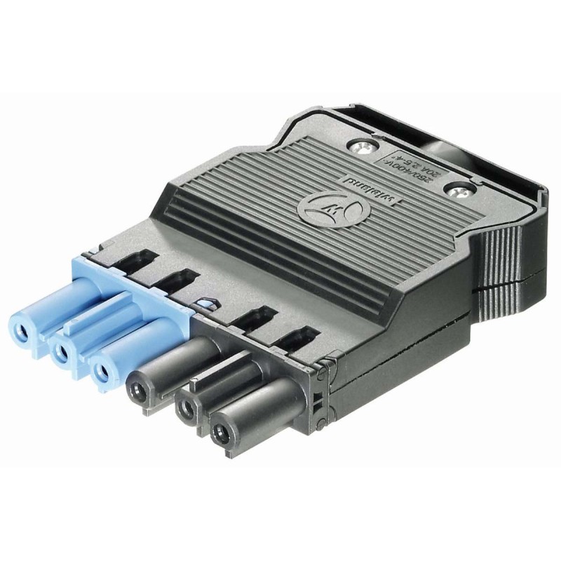 1 pcs - Wieland GST18i6 Series Female Connector, 6-Pole, Female, Cable Mount, 20A, IP20