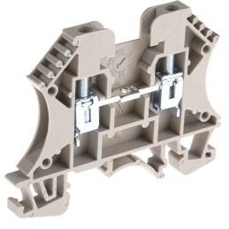 10 pcs - RS PRO DIN Rail Terminal Block, 2.5mm², Single-Level, Screw Termination