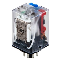 1 pcs - Carlo Gavazzi Plug In Power Relay, 24V ac Coil, 10A Switching Current, DPDT