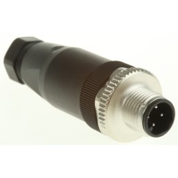 1 pcs - Sick Circular Connector, 4 Contacts, Cable Mount, M12 Connector, Plug, Male, IP67