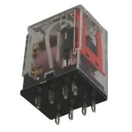 1 pcs - Omron Plug In Power Relay, 110V dc Coil, 5A Switching Current, DPDT