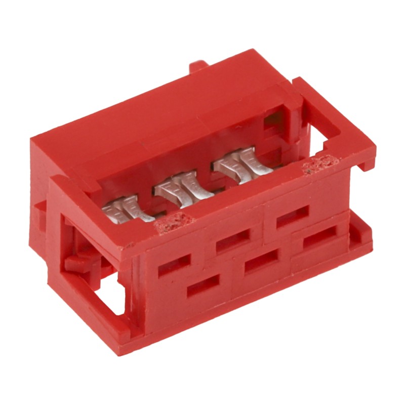 125 pcs - TE Connectivity 6-Way IDC Connector Plug for Cable Mount, 2-Row