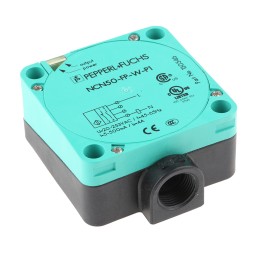 1 pcs - Pepperl + Fuchs Inductive Block-Style Proximity Sensor, 50 mm Detection, 20 - 253 V ac, IP68