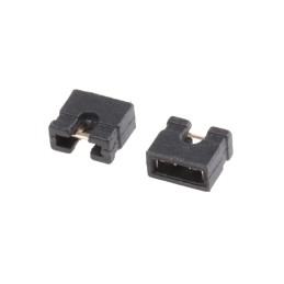 10 pcs - ASSMANN WSW Jumper Female Straight Black Open Top 2 Way 1 Row 2.54mm Pitch