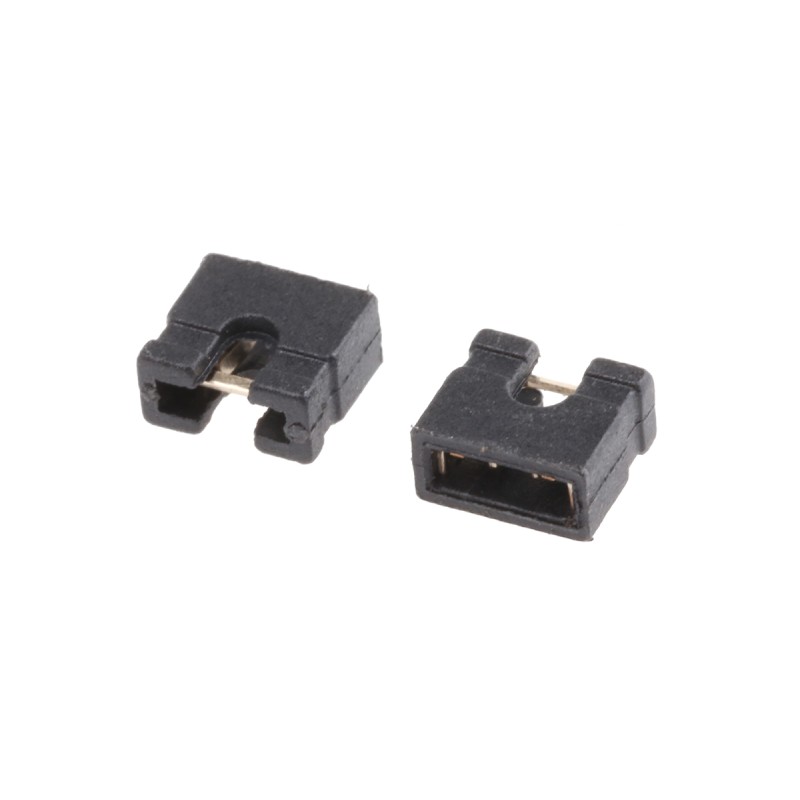 10 pcs - ASSMANN WSW Jumper Female Straight Black Open Top 2 Way 1 Row 2.54mm Pitch