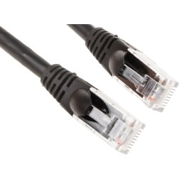 1 pcs - RS PRO Cat6 Male RJ45 to Male RJ45 Ethernet Cable, U/UTP, Black LSZH Sheath, 0.5m