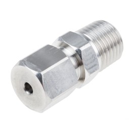 1 pcs - RS PRO In-Line Thermocouple Compression Fitting for Use with Thermocouple, 1/4 NPT, 1/8in Probe, RoHS Compliant Standard