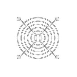 1 pcs : 08189 - Fan Accessories 92mm Wire Form Fan Guard, Bright Nickel Chrome Finish