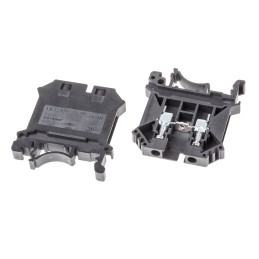 10 pcs - RS PRO DIN Rail Terminal Block, 4mm², Single-Level, Screw Termination