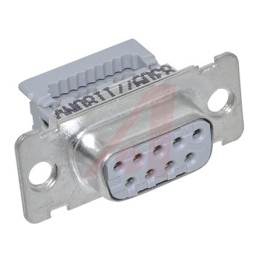 1 pcs - 3M 8300 9 Way Right Angle Cable Mount D-sub Connector Socket, 1.27mm Pitch