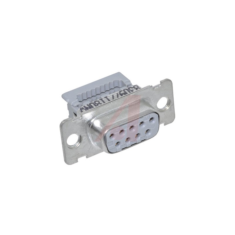 1 pcs - 3M 8300 9 Way Right Angle Cable Mount D-sub Connector Socket, 1.27mm Pitch