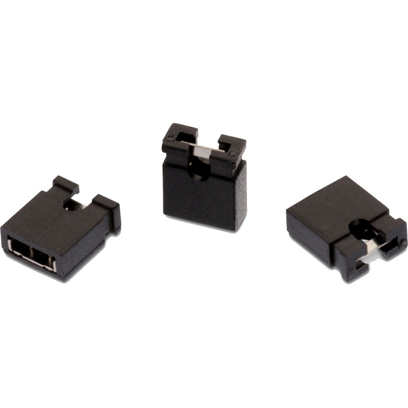 10 pcs - Wurth Elektronik, WR-PHD Jumper Female Straight Black Jumper 3 Way 1 Row 2.54mm Pitch