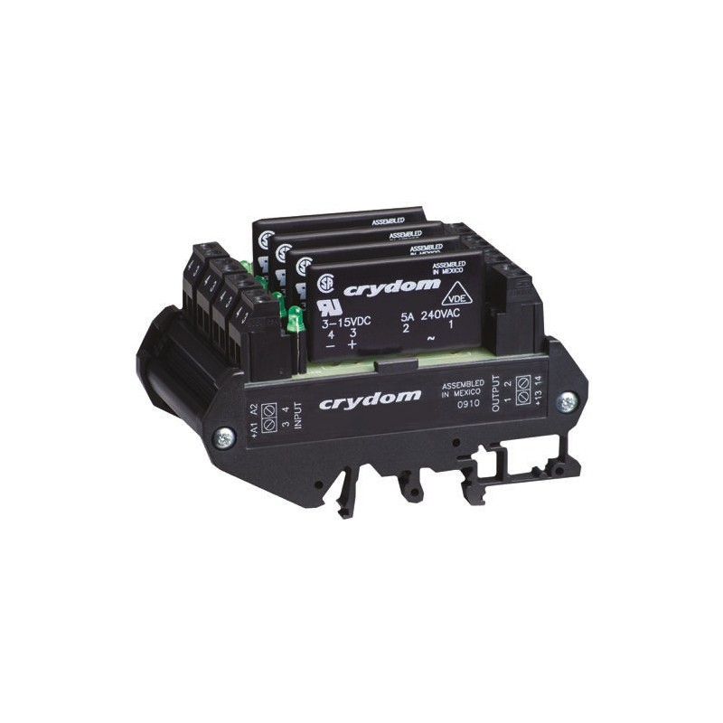 1 pcs - Sensata / Crydom DRA4 CX Series Solid State Interface Relay, 32 V dc Control, 5 A rms Load, DIN Rail Mount