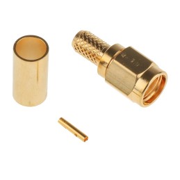 1 pcs - RS PRO, jack Cable Mount SMA Connector, Crimp Termination, Straight Body