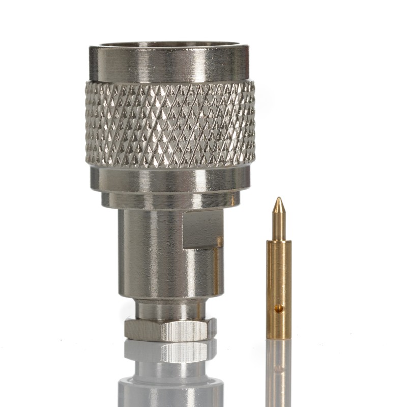 1 pcs - RS PRO, Plug Cable Mount N Connector, 50Ω, Clamp Termination, Straight Body