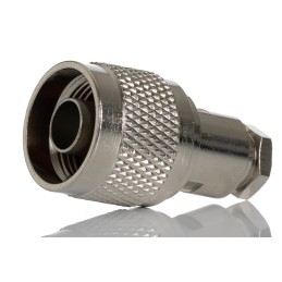 1 pcs - RS PRO, Plug Cable Mount N Connector, 50Ω, Clamp Termination, Straight Body