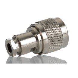 1 pcs - RS PRO, Plug Cable Mount N Connector, 50Ω, Clamp Termination, Straight Body
