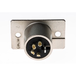 1 pcs - Neutrik Panel Mount XLR Connector, Male, 50 V, 4 Way, Silver over Nickel Plating