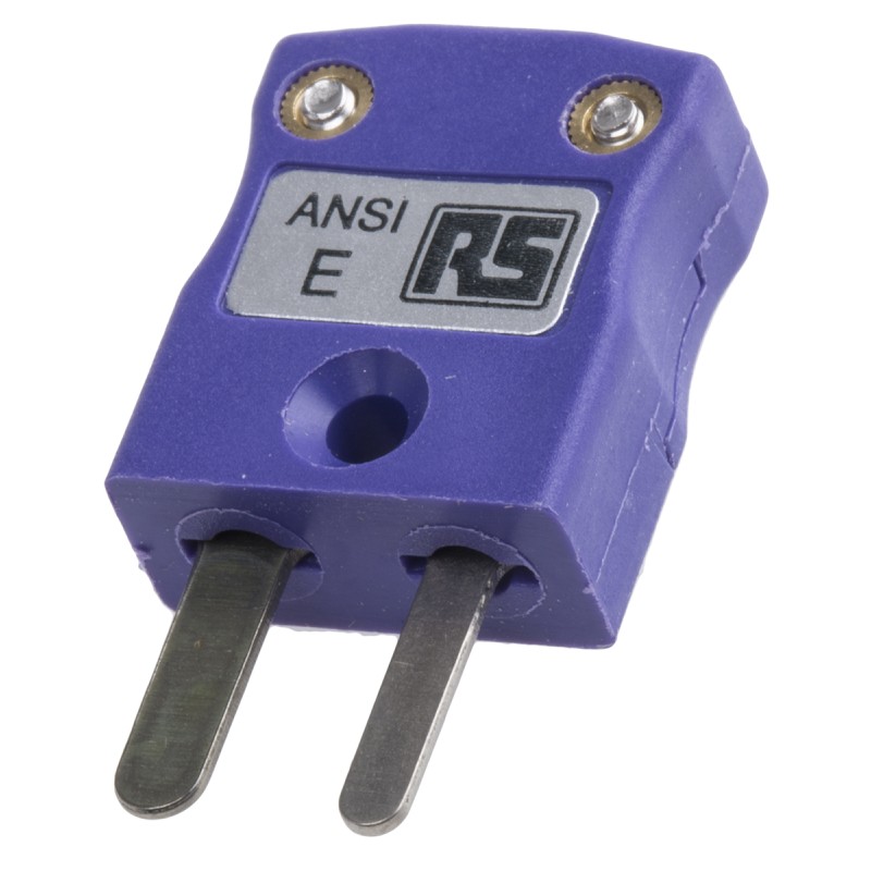 1 pcs - RS PRO In-Line Thermocouple Connector for Use with Type E Thermocouple, Miniature Size, ANSI Standard