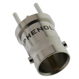 1 pcs - Amphenol, jack PCB Mount BNC Connector, 75Ω, Through Hole Termination, Straight Body