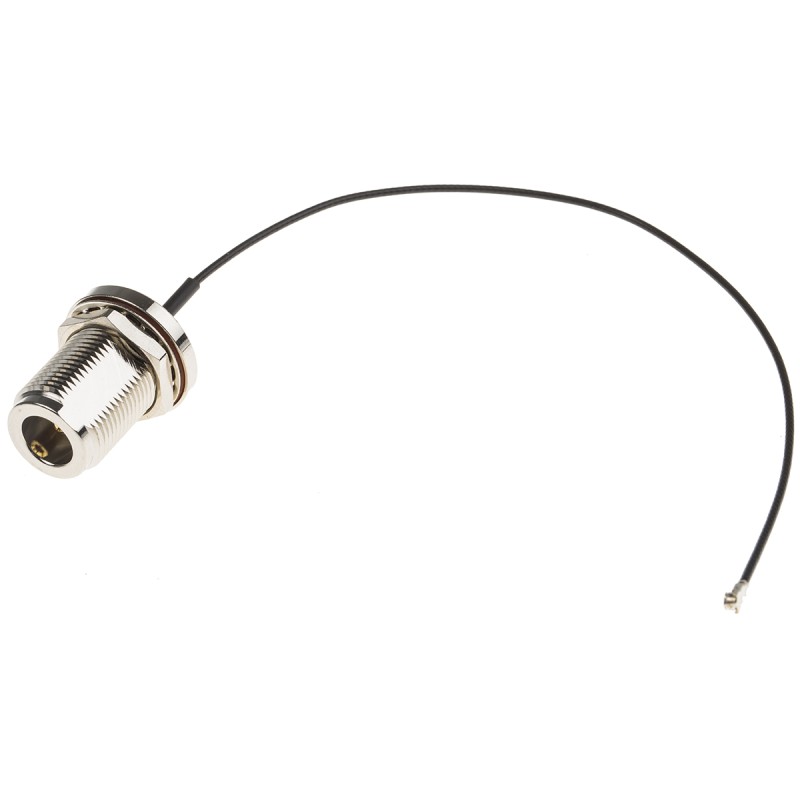 1 pcs - RS PRO Male N Type to Female U.FL Coaxial Cable, 200mm, RF Coaxial, Terminated