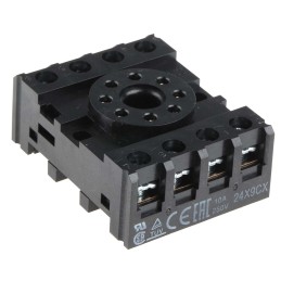 1 pcs - Omron 8 Pin 250V ac DIN Rail Relay Socket, for use with MK2PD-I, MK2PD-S, MK2P-I, MK2PND-I, MK2PND-S, MK2PN-I, MK2PN-S,