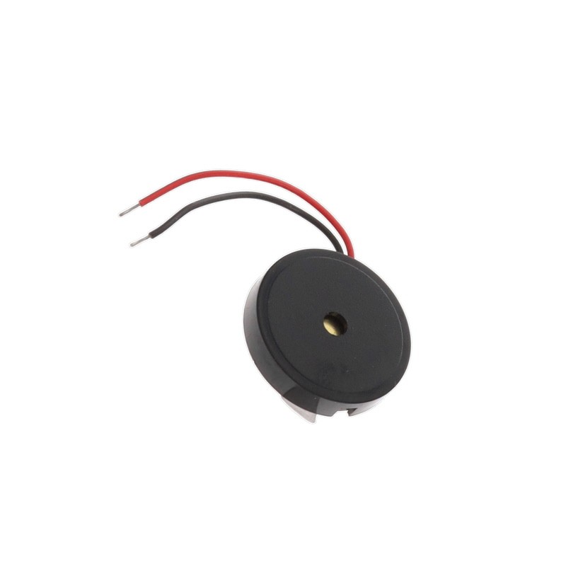 1 pcs : PT-1303T - Buzzers Piezo 5 V 5mA 4kHz 75dB Panel Mount, Flange Wire Leads